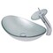 Novatto Argento Oval Glass Vessel Bathroom Sink Set, Chrome NSFC-70328031001CH - alternate 2
